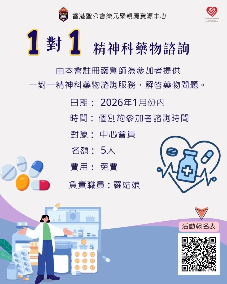 1对1精神科药物谘询